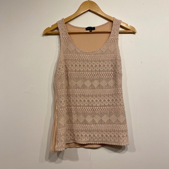 **$5 SALE** The Limited Pink Textured Front Scoop Neck Tank Top Size Small - Picture 1 of 2